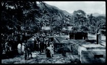 Twelve Marianists brothers chant the psalms during laying of cornerstone of Sacred Heart Church, Punahou, Oahu, July 27, 1913.